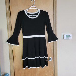 Liz Claiborne Sweater Dress Large Bell Sleeve